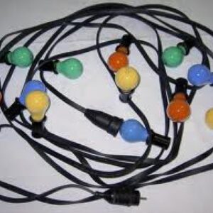Prikkabel met gekleurde LED lampen 10 meter