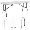 Klaptafel Party Wit 180x75cm - Afbeelding 5