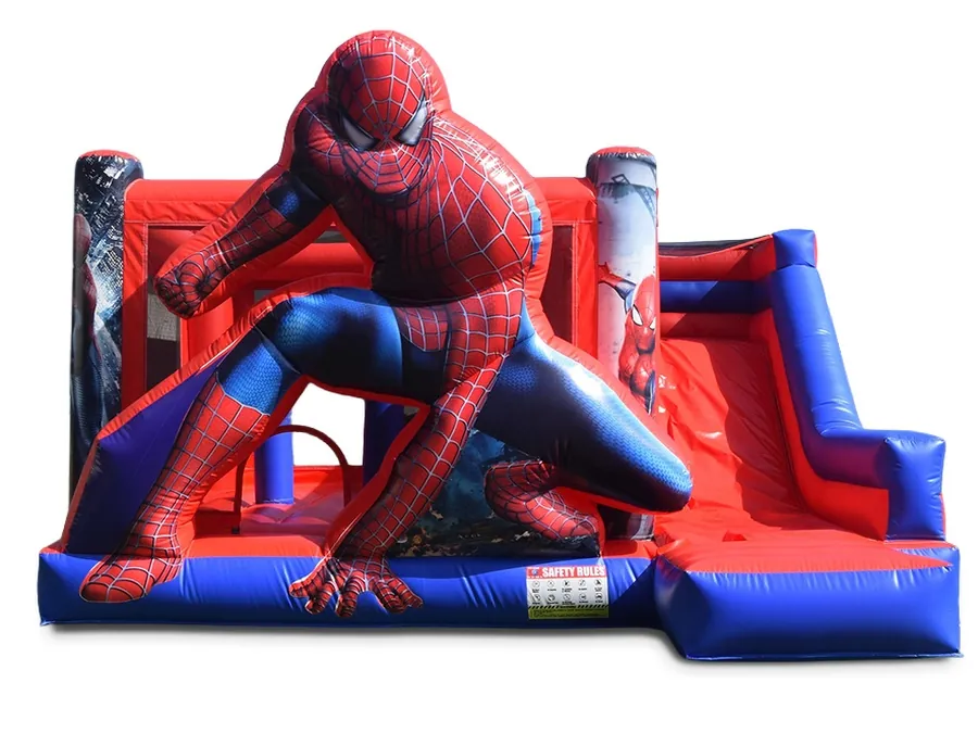 Springkussen Spiderman met glijbaan - Afbeelding 2