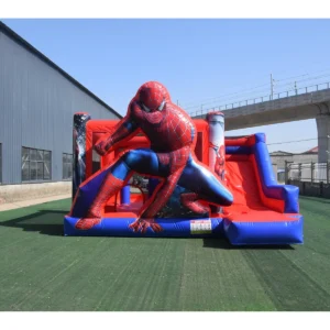 Springkussen Spiderman met glijbaan